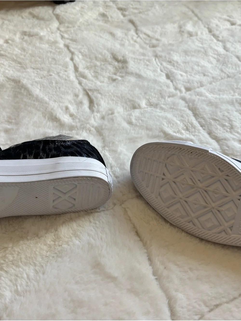 Converse Black and White Brushstroke Low-Top Sneakers